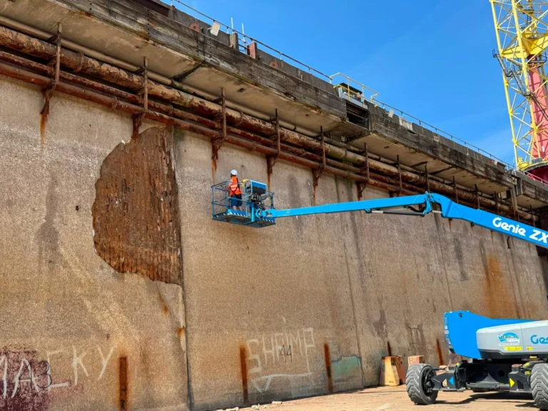 Structural Repairs completing nondestructive scanning at Harland & Wolff shipyards in Belfast
